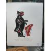 Image 1 : PAINTING BY GEO. MCKAY, 1/1 "BEAR & SALMON"