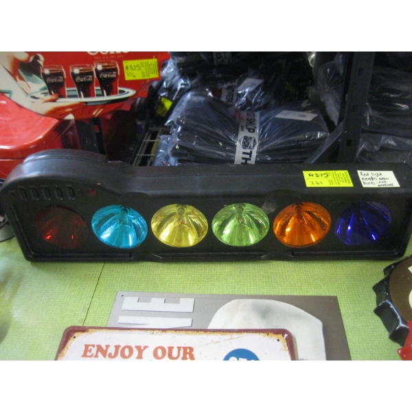 MULTI COLORED LIGHT BAR - RED LIGHT NEEDS BULB