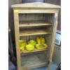 Image 3 : GLASS DOOR LOCKING PINE CABINET