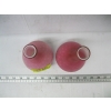 Image 2 : PAIR OF PINK SATIN VASES