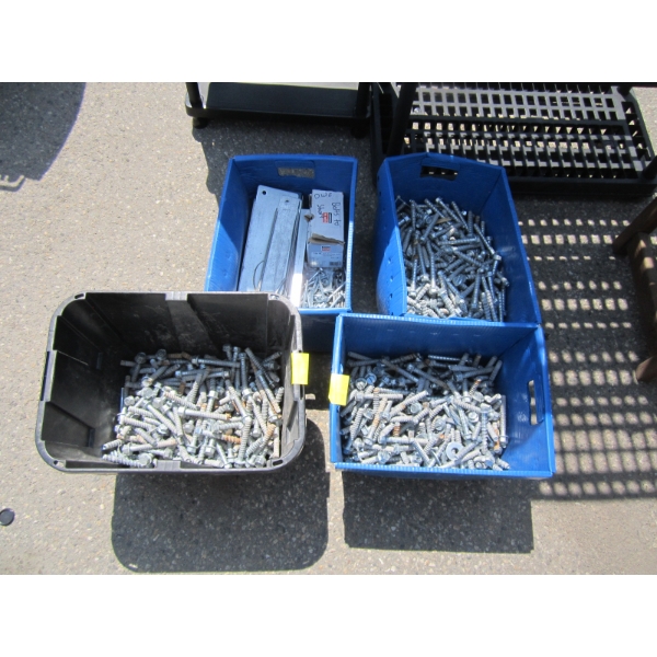 4 BINS OF CONCRETE LAG BOLTS