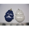 Image 3 : 2 LG. STONE PENDANTS - 1 WHITE, 1 BLUE