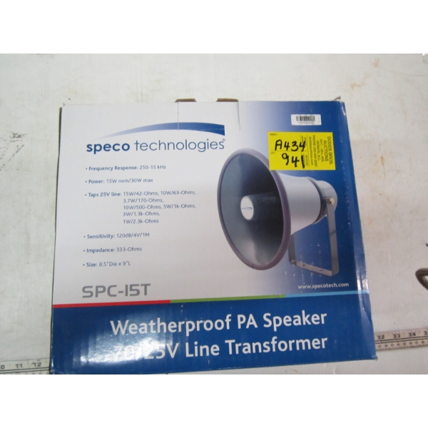 SPECTRO TECHNOLOGIES WEATHERPROOF PA SPEAKER IN BOX