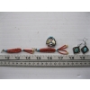 Image 1 : TURQUOISE & SILVER W/BEADED ENDS EARRINGS & PENDANT