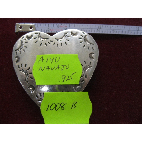 NAVAJO SILVER.925 BELT BUCKLE