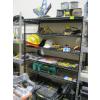Image 1 : BLACK METAL SHELF UNIT W/4 SHELVES