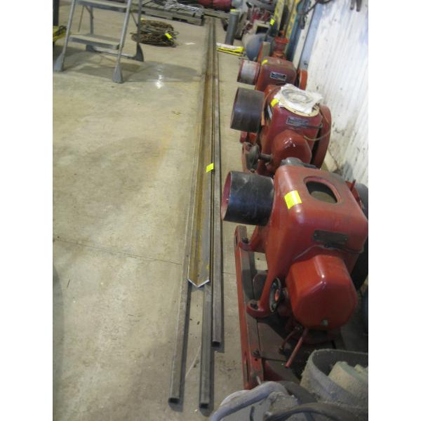 LONG PIECES OF BOXED TUBING & ANGLE IRON