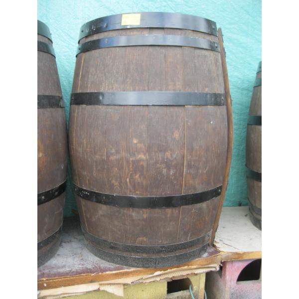 DARK OAK WINE BARRELL W/OPENING