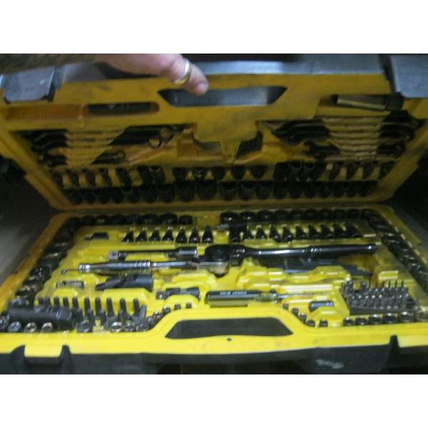 STANLEY CASED TOOLBOX W/ASST. TOOLS - FAIRLY COMPLETE