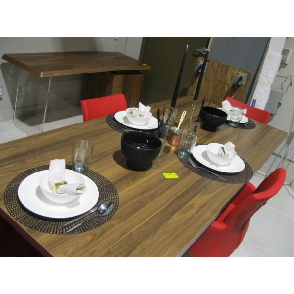 LG. LOT OF ASST. ITEMS ON TABLE - MIKASA DISHES, BOWLS, CANDLESTICKS, ETC.