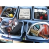 Image 4 : 9 PLASTIC BINS W/MISC. NEW CONTENTS