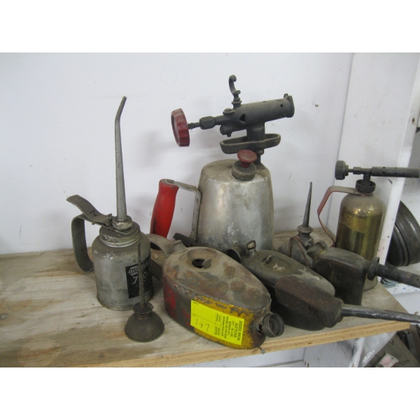 OILS TINS & PLUMBER'S TORCHES