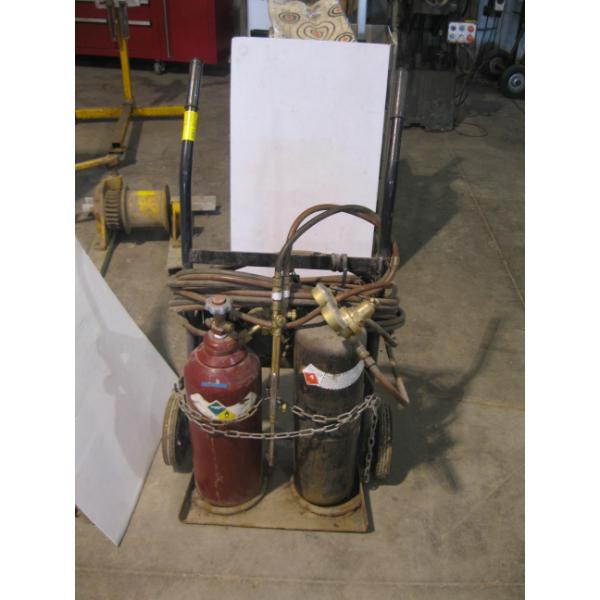 OXY/ACETYLENE SET W/CART & BOTTLES