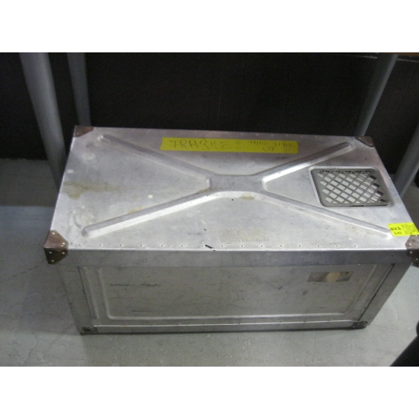ALUMINUM STORAGE BOX ORIGINALLY FOR TRANSPORT OF MOVIE REELS