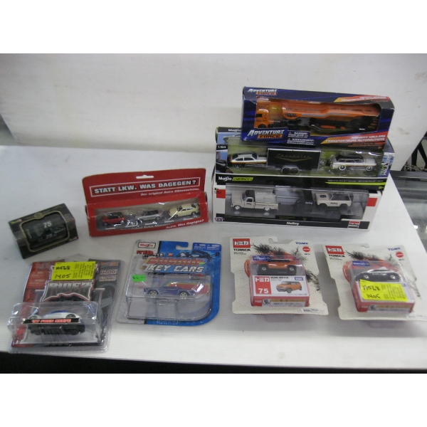 SMALL DIECAST CARS, TRUCKS, TRAILERS, ETC.