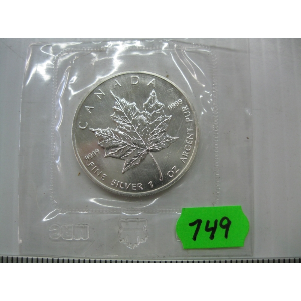 1989 1 OZ. .999 SILVER COIN (TAX EXEMPT)