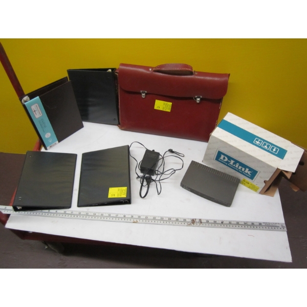 MISC. LEATHER SATCHEL, SMALL BINDERS, D-LINK