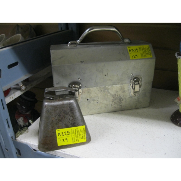 COWBELL & A TIN LUNCHBOX