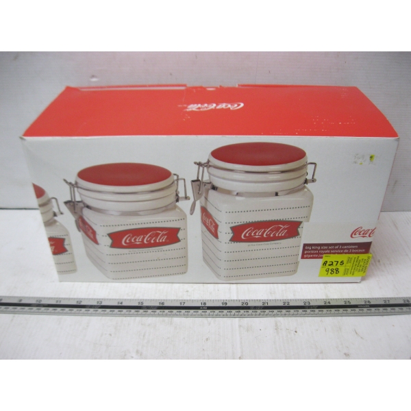 COCA COLA KING SIZE SET OF CANNISTERS