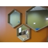 Image 1 : 3 PIECE WOOD FRAMED HEXAGON MIRROR SET