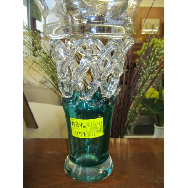 GREEN & CLEAR UNIQUE VASE