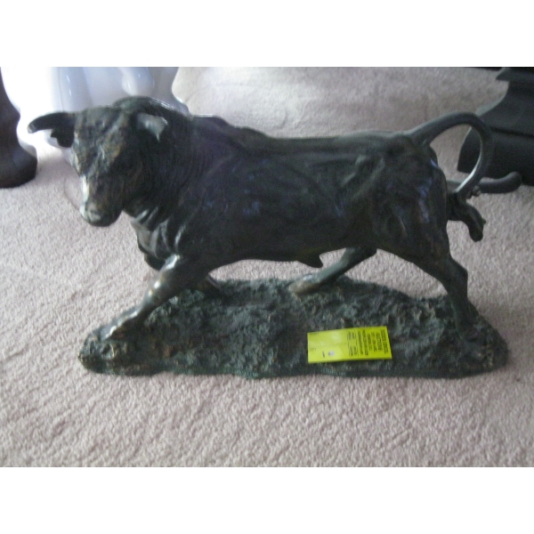 CAST IRON BULL FIGURINE