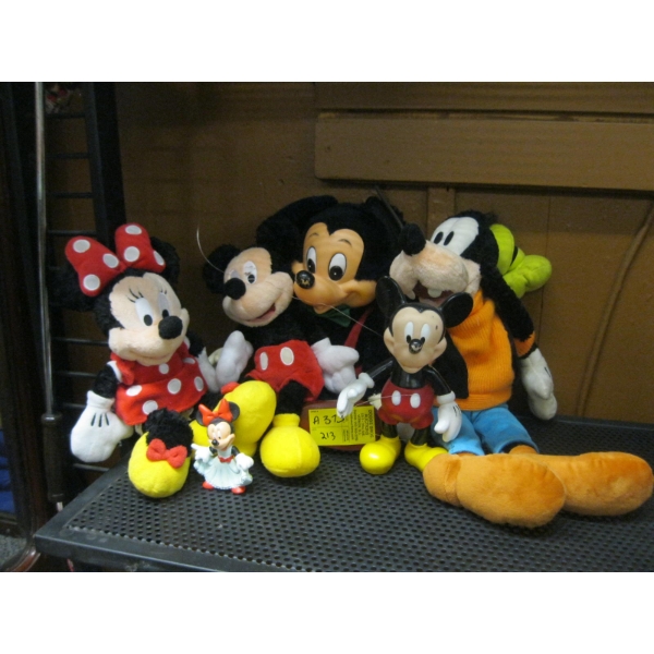 DISNEY FIGURINES, STUFFED ANIMALS