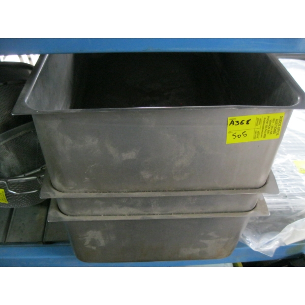 3 DEEP STAINLESS PANS