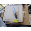 Image 2 : WOODEN CUTTING BOARDS, 2 KNIVES