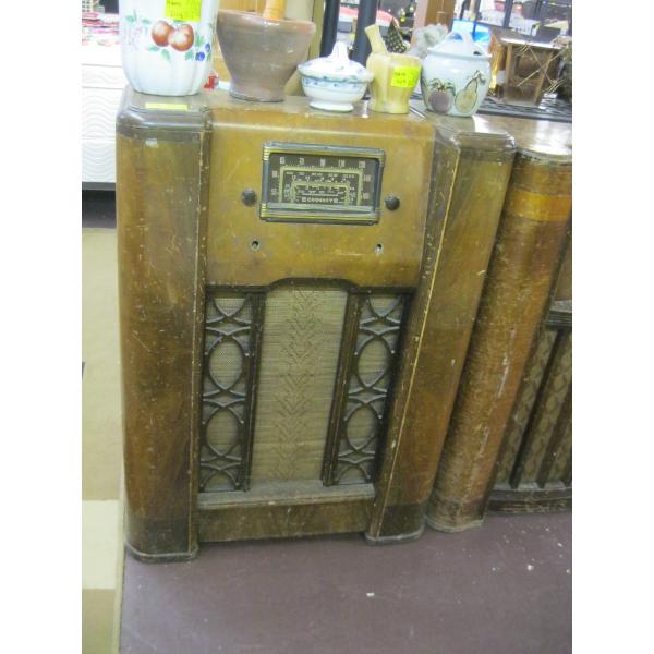 CROSSLEY WOOD CASED RADIO CABINET