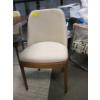 Image 1 : WOOD FRAMED OFF WHITE DINING CHAIR
