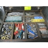 Image 4 : WOODEN 5 DRAWER CABINET W/ASST. BITS, TAPS, DRILLS, ETC.