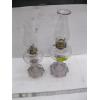 Image 1 : 2 OIL LANTERNS - MAUVE GLASS