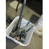 Image 4 : BUCKET & 2 BINS OF MISC. PRYBARS, CHISELS, AIR CHISEL, ETC.