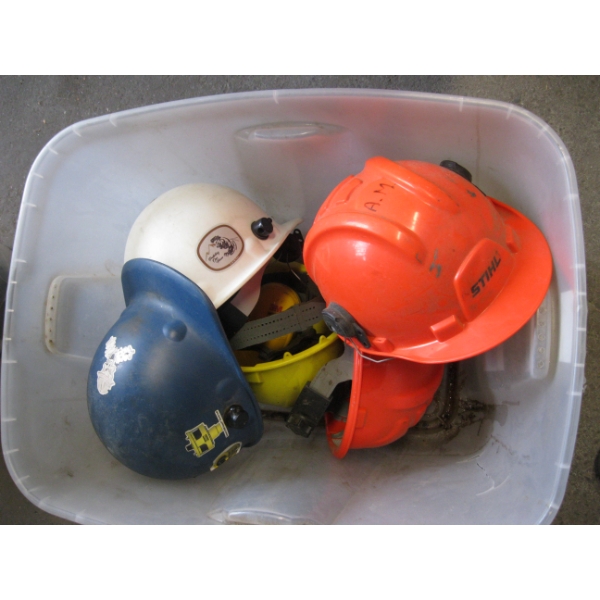 BIN OF ASST. HARD HATS