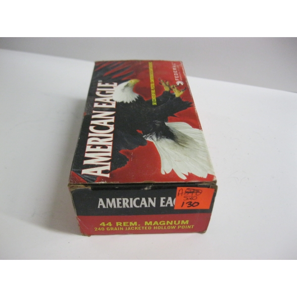 AMERICAN EAGLE .44 REM. MAGNUM 240GRS JACKETED HOLLOW POINT|1X50 CENTERFIRE PISTOL CARTRIDGES