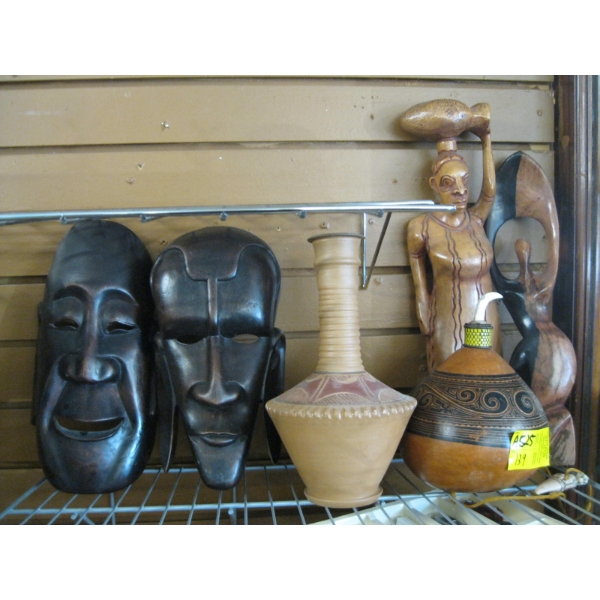 5 WOODEN CARVINGS
