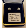 Image 1 : 14KT WHITE GOLD EARRINGS W/SMALL DIAMONDS