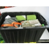 Image 1 : BIN OF MISC. HANGING TENTS, MESH CURTAIN, ETC.