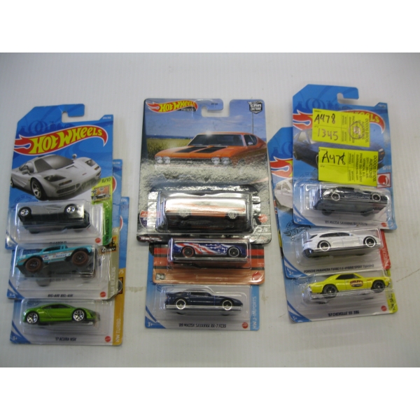 9 COLLECTOR HOT WHEELS CARS