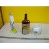 Image 1 : COLLECTOR BOTTLE, LADRO DON QUIXOTE FIGURINE & LUXURY GLASSWARE W/AMBER & SILVER MARKINGS