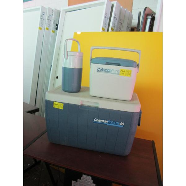 2 - COLEMAN COOLERS & A JUG