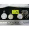 Image 1 : 2 "AS IS" POCKET WATCHES & A STOP WATCH