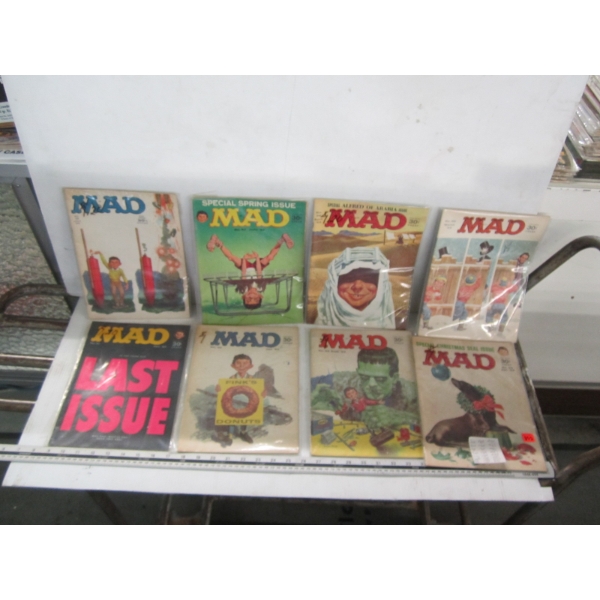 8 EARLY EDITIONS OF MAD MAGAZINE
