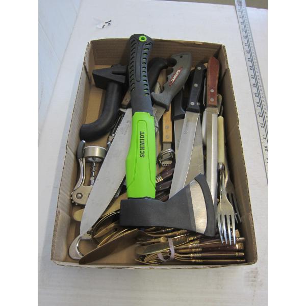 CUTLERY & A HATCHET