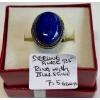 Image 1 : STERLING SILVER .925 RING W/BLUE STONES, 7.5G, SZ 6 1/4