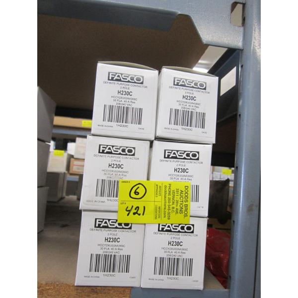 6 FASCO H230C COILS - 2 POLE - CONTACTORS
