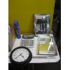 Image 2 : MISC. GLASS TRAYS, CLOCK, BLOW-DRYER, ETC.