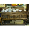 Image 6 : MATCHING CARVED FRONT 2 DRAWER, 2 DOOR ANTIQUE SIDEBOARD