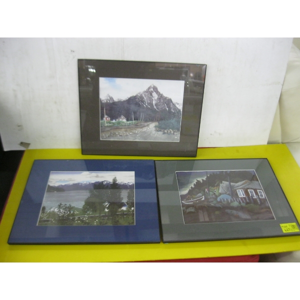 3 PIECE MATCHING FRAMED PRINT SET